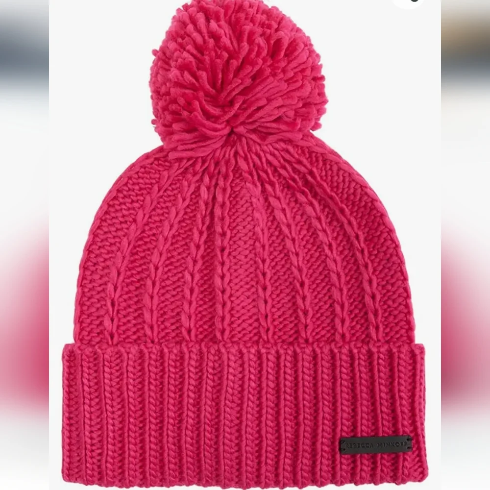 💜2/$55!! ✨️💛 Host Pick 💛✨️Rebecca Minkoff Cozy Ribbed Beanie Pink - Picture 1 of 9